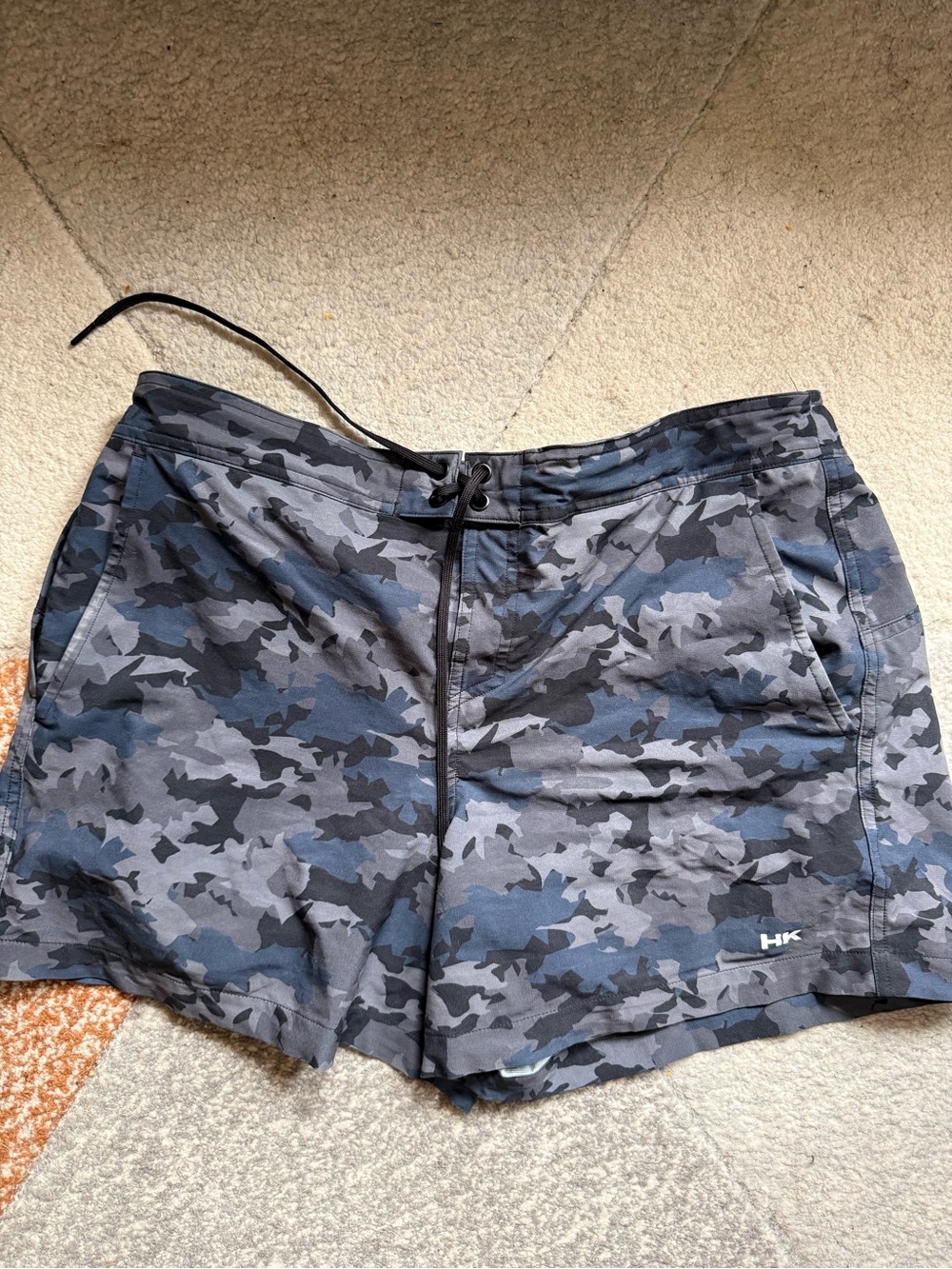 Humankind Men's Blue Gray Camo Shorts